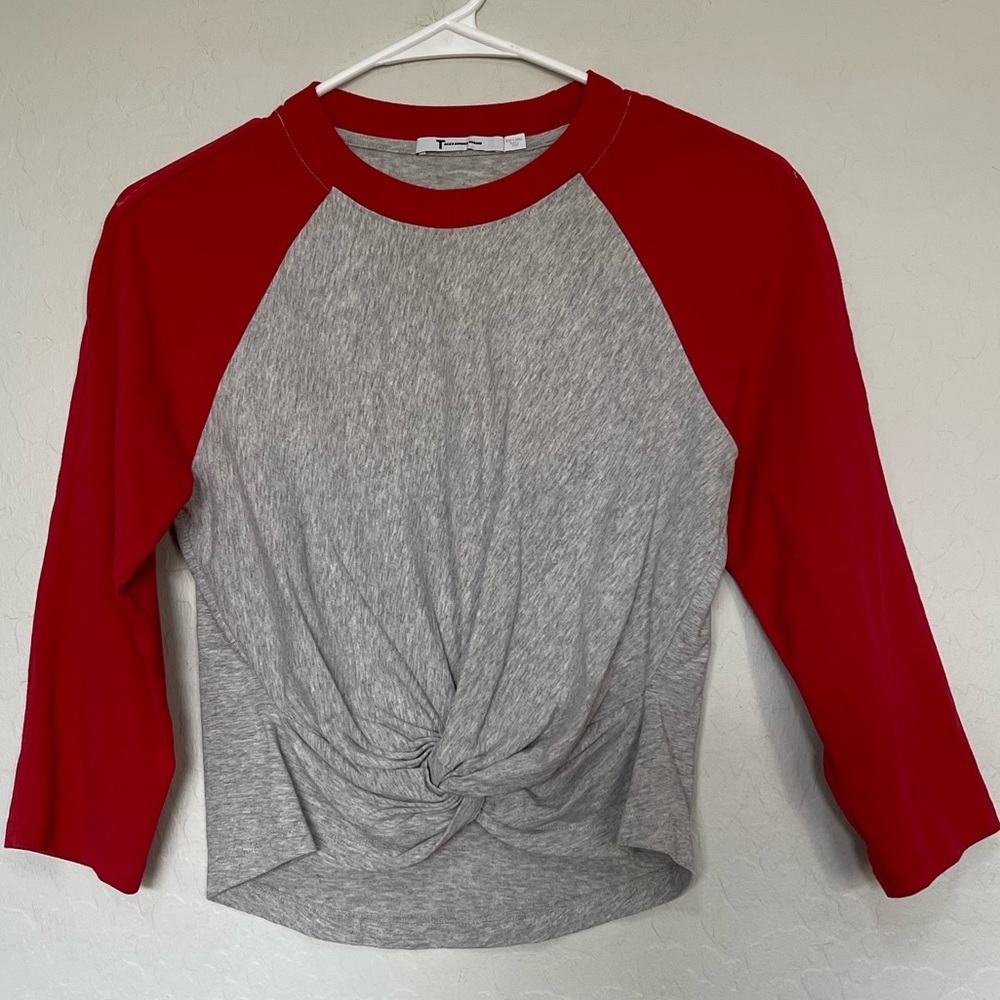 T By Alexander Wang High Twist Front Top In Cherr… - image 2